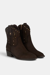 BOTIN TACHUELAS MARRON PEPA