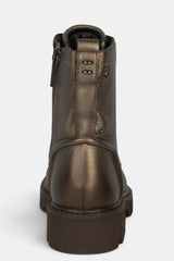BOTIN CORDONES PLOMO AGATA