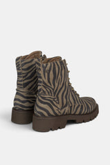 BOTIN CORDONES TAUPE AGATA