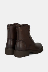 BOTIN CORDONES MARRON AGATA