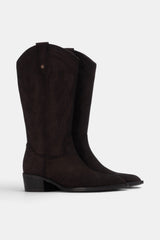 BOTA BORDADO MARRON ROSANA
