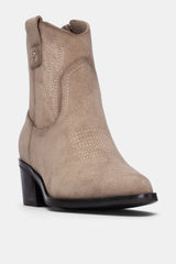 BOTIN BORDADO TAUPE XOANA