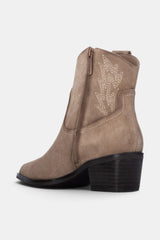 BOTIN BORDADO TAUPE XOANA