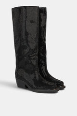 BOTA BRILLO BLACK ADRIANA