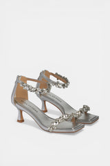 SANDALIA TALÓN SILVER MARIELA