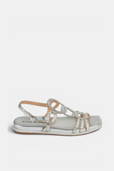 SANDALIA PLANA SILVER CORAL