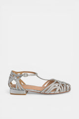 ZAPATO BAJO TIRAS SILVER MELANIA