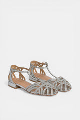 ZAPATO BAJO TIRAS SILVER MELANIA