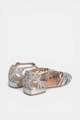 ZAPATO BAJO TIRAS SILVER MELANIA