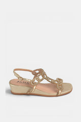 SANDALIA BAJA GOLD CAROLINA