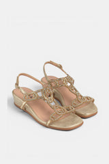SANDALIA BAJA GOLD CAROLINA