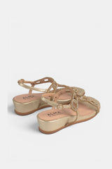 SANDALIA BAJA GOLD CAROLINA