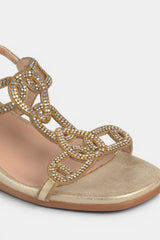 SANDALIA BAJA GOLD CAROLINA