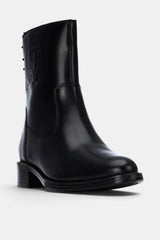 BOTIN CORDONERA NEGRO ROSA