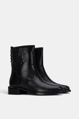 BOTIN CORDONERA NEGRO ROSA