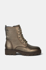 BOTIN CORDONES PLOMO AGATA