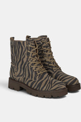BOTIN CORDONES TAUPE AGATA