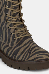 BOTIN CORDONES TAUPE AGATA