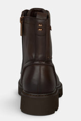 BOTIN CORDONES MARRON AGATA