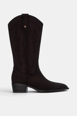 BOTA BORDADO MARRON ROSANA