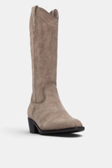 BOTA BORDADO TAUPE ROSANA