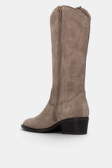BOTA BORDADO TAUPE ROSANA