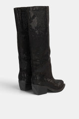 BOTA BRILLO BLACK ADRIANA