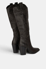 BOTA BORDADOS BLACK TESSA