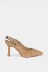 ZAPATO TACÓN PEDRERÍA SAND SULTANA
