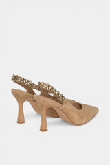 ZAPATO TACÓN PEDRERÍA SAND SULTANA
