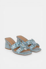 SANDALIA MULE PEDRERÍA LINA