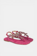 SANDALIA FLORES FUXIA LUJAN