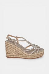 SANDALIA CUÑA TAUPE LORETTA