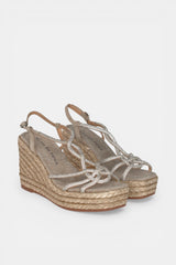 SANDALIA CUÑA TAUPE LORETTA