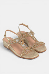 SANDALIA BAJA GOLD CAROLINA