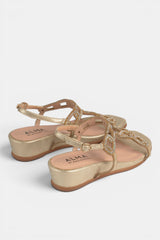 SANDALIA BAJA GOLD CAROLINA