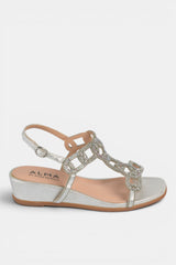 SANDALIA BAJA SILVER CAROLINA