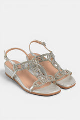 SANDALIA BAJA SILVER CAROLINA