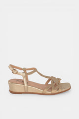 SANDALIA BAJA TIRAS GOLD SOFIA