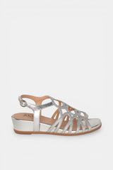 SANDALIA BAJA CIRCULOS SILVER SOFIA