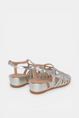 SANDALIA BAJA CIRCULOS SILVER SOFIA