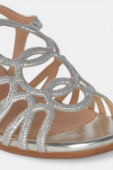 SANDALIA BAJA CIRCULOS SILVER SOFIA